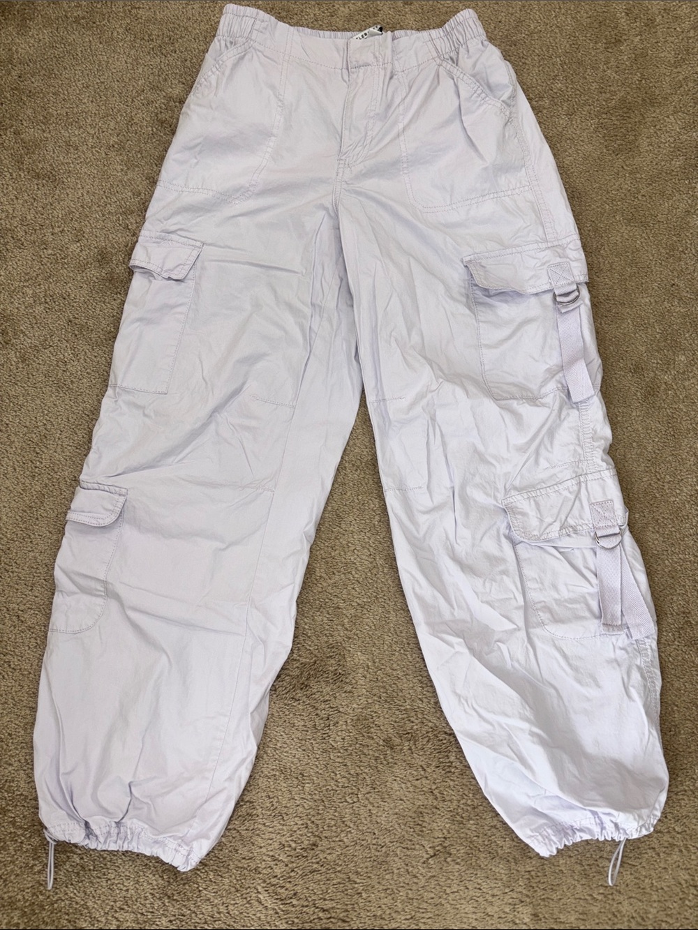 Celebrity Pink Women’s Hiking Lavender Lilac Cargo Pants Size XS 100% Cotton